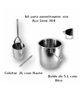 Coletor de Amostras em Inox 304 kit