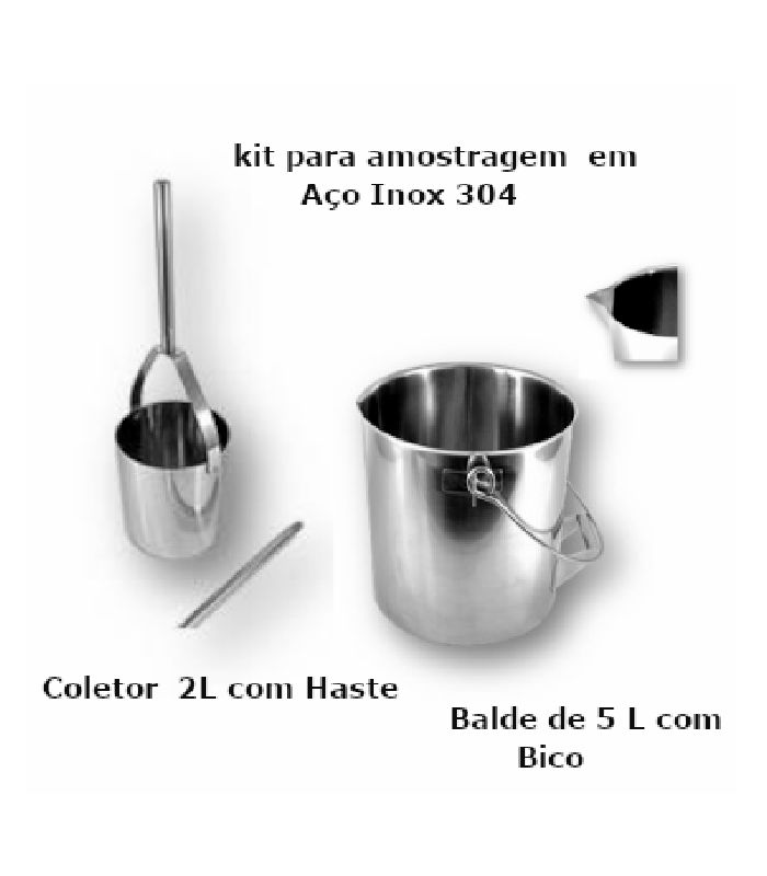 Coletor de Amostras em Inox 304 kit