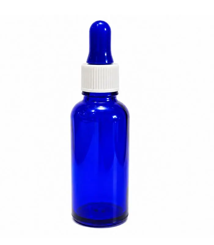 Frasco de Vidro Azul 30mL com Conta-Gota